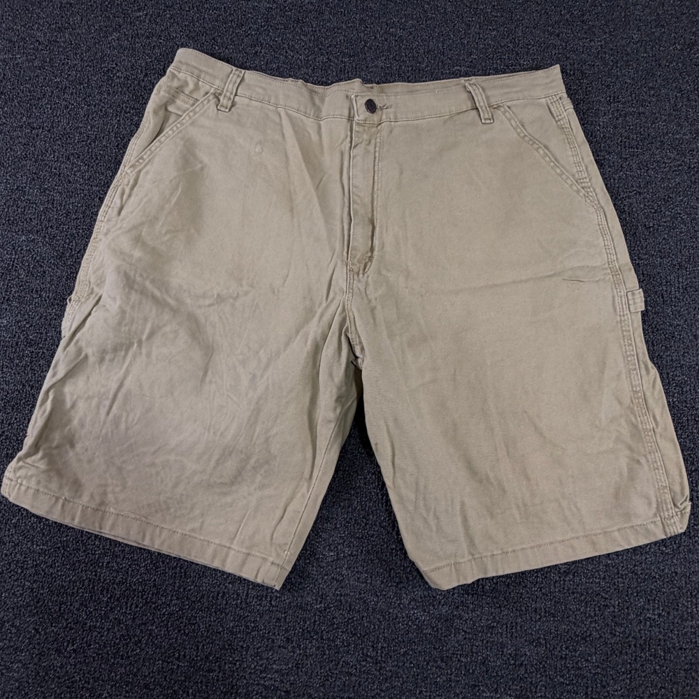 Wrangler Shorts Mens 40 112353080 Khaki Carpenter Utility Stretch EUC
